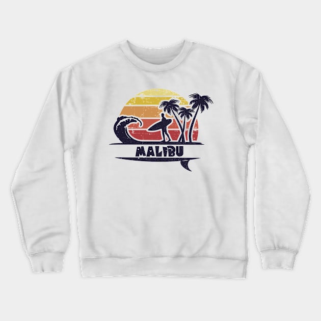 Malibu surf beach gift. Perfect present for mom mother dad father friend him or her Crewneck Sweatshirt by SerenityByAlex